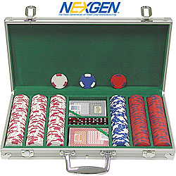 300 Las Vegas EDGE SPOT NEXGENT Poker Chips w/Aluminum Case