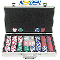 400 Las Vegas EDGE SPOT NEXGENT Poker Chips w/Aluminum Case