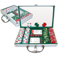 200 Multi Colored EDGE SPOT NEXGENT Chips & Clr. Cover Case