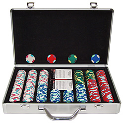 400 NEXGENT Multi-Colored EDGE SPOT Poker Chips w/Alum Case