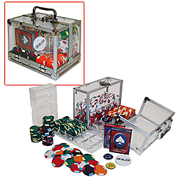 400 NEXGENT Multi-Colored Poker Chips w/Acrylic Carrier