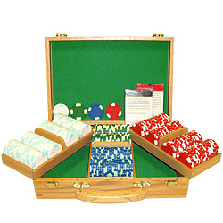 300 River Poker Tour EDGE SPOT NEXGENT Chips w/Oak Case