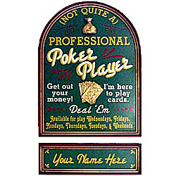CUSTOMIZED Classic Player All Wood Decorative Sign