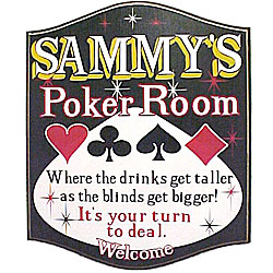 CUSTOMIZED Drinks Poker Room All Wood Decorative Sign