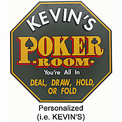 CUSTOMIZED All In Poker Room All Wood Decorative Sign