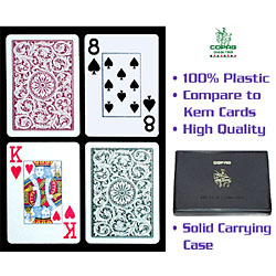 Copag Poker Size JUMBO Index - Green*Burgundy Setup