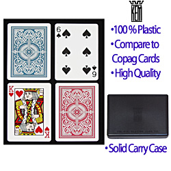 KEM Arrow Double Narrow Bridge Cards Red/Blue