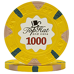 NEW   **VERY RARE** 10 Paulson Classics Top Hat & Cane $1 Casino Poker Chips 
