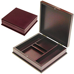 100 Capacity Mahogany Chip Case