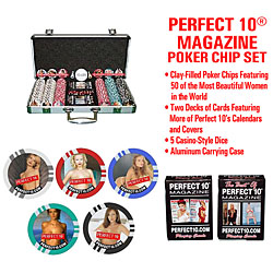 Perfect 10R Deluxe 300 Clay-Filled Poker Chip Set