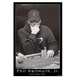 Phil Hellmuth Black and White Poster