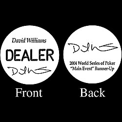 DAVID WILLIAMS Professional Collector's Dealer Button