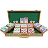 500 Chip 11.5g HIGH ROLLER Set w/Genuine Oak Case