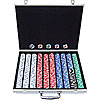 1000 11.5G Jackpot Casino Clay Poker Chips w/Aluminum Case