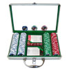 200 Jackpot Casino Poker Chips w/Clear Cover Aluminum Case