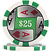 11.5g 4 Aces Poker Chip $25