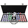 650 Landmark Lucky Crowns 11.5g Poker Chips w/Aluminum Case