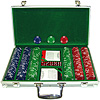 300 Soprano Striped 10g Clay Poker Chips w/Aluminum Case