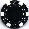 BLACK 11.5 Gram STRIPED DICE Chip