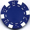 BLUE 11.5 Gram STRIPED DICE Chip
