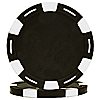 11.5 g Monaco Six Stripe Poker Chip- Black