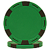 11.5 g Monaco Six Stripe Poker Chip-Green