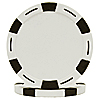 11.5 g Monaco Six Stripe Poker Chip- White