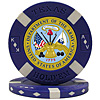 U.S. ARMY Seal on Blue Big Slick Texas Hold'em Poker Chip