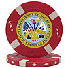 U.S. ARMY Seal on Red Big Slick Texas Hold'em Poker Chip