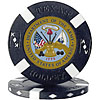 U.S. ARMY Seal on Black Big Slick Texas Hold'em Poker Chip