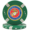 U.S. MARINES Seal on Green BigSlick Texas Hold'em Poker Chip