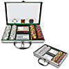 200 Chip Tri-Color Suit Set w/Clear Cover Aluminum Case