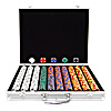 1000 14g Tri Color Ace/King Suited Chips in Aluminum Case