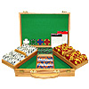 300 14g 3 COLOR A/K SUITED CLAY POKER CHIP SET W/OAK CASE