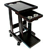 Drink Cart Solid Wood Mahogany Finish Slide Out 