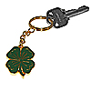 Lucky Four Leaf Clover Shaped Key Chain