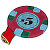 Suited Red Diamond Lapel Pin