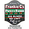 CUSTOMIZED Shuffle Up Poker Room All Wood Decorative Sign