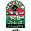 CUSTOMIZED Bluff or Fold Poker Room All Wood Decorative Sign