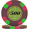 $500 PURPLE Paulson Tophat & Cane FULL Clay Poker Chip
