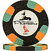 Black Paulson's Pharaoh's Club Top Hat & Cane Poker Chip