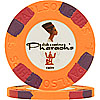 Orange Paulson's Pharaoh's Club Top Hat & Cane Poker Chip