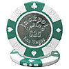 $25 Green Jackpot Coin-Inlaid Poker Chip