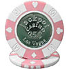 25 Cent Pink Jackpot Coin-Inlaid Poker Chip