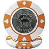 $500 Orange Jackpot Coin-Inlaid Poker Chip