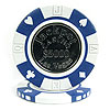$5000 Blue Jackpot Coin-Inlaid Poker Chip