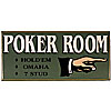 Classic All Wood Poker Room Sign