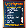 Rank of Hands Classic All Wood Poker Sign