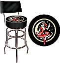 Miller High Life Padded Bar Stool with Back