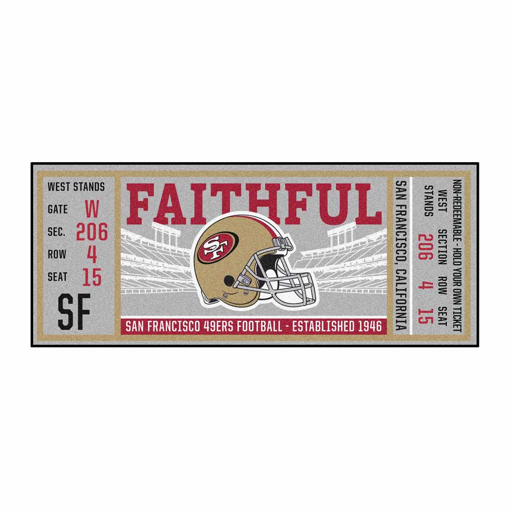 NFL San Francisco 49ers Ticket Runner AmericanGamingSupply